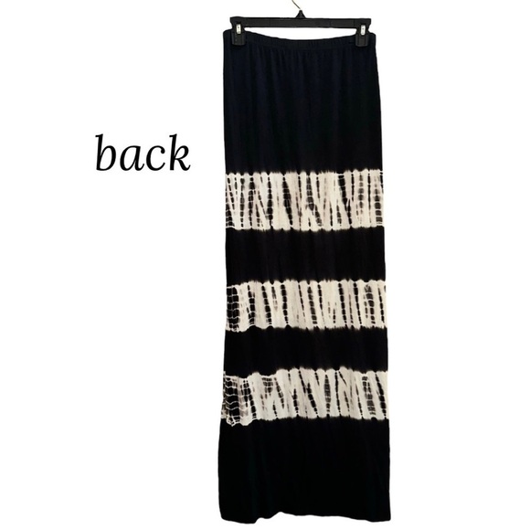 I JEANS BY BUFFALO Black White Tie Dye Long Boho Skirt Bohemian Maxi Women’s S - Picture 5 of 9
